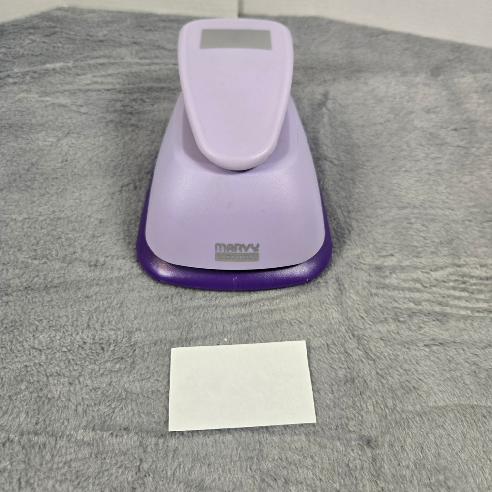 Marvy Uchida Clever Lever Extra Giga Craft Punch Purple Rectangle 1.5 x 2.5 Inch